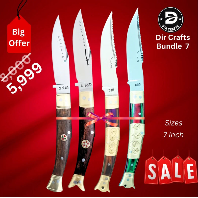 Signature Quartet — Handmade 4-Piece Dir Knife Set